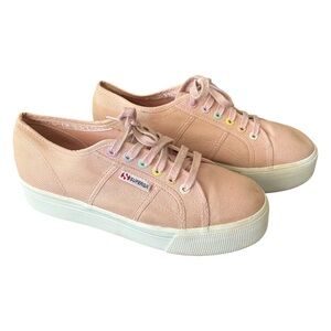 Superga Pastel Pink Platform Sneakers- size 7.5M9W
